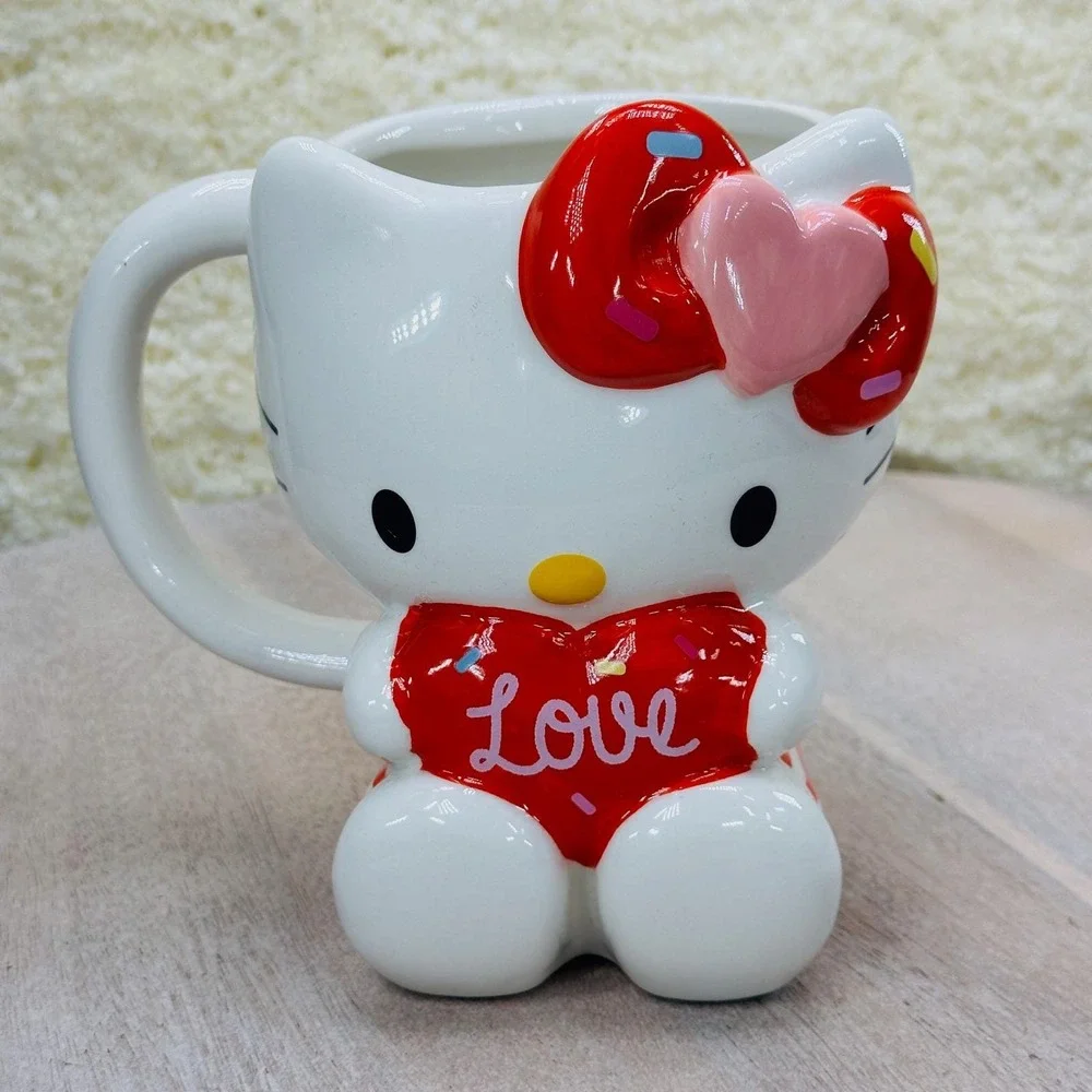 Hello Kitty 3D Full Body Mug 20oz Red LOVE Valentine's Cup NEW - Picture 1 of 15